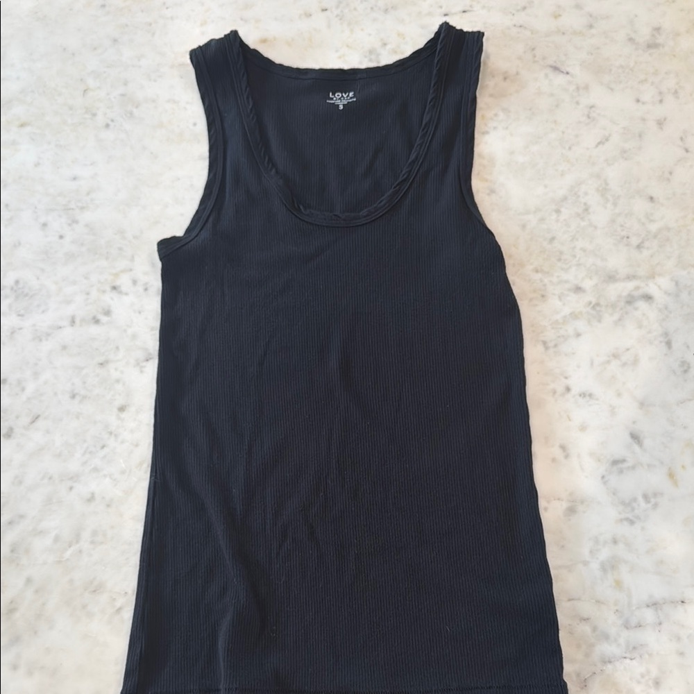 GAP Black Fitted Sleeveless Tank Top